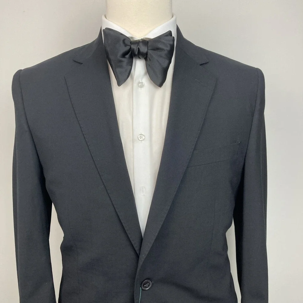 B by Brooks Brothers Men's Suit Blazer Sportscoat Jacket Black 40R No Pants